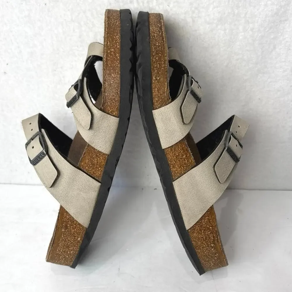 Birkenstock 38 Mayari Mocha Birkibuc Women's Regular Toe Loop Sandals W-7 M-5
